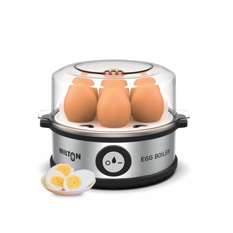 Milton Smart Instant Electric Egg Boiler | Automatic Cut Off | Egg Cooker & Steamer for Boiling Up to 7 Eggs | 3 Boiling Modes | 360 Watt | Stainless Steel Body & Heating Plate |
