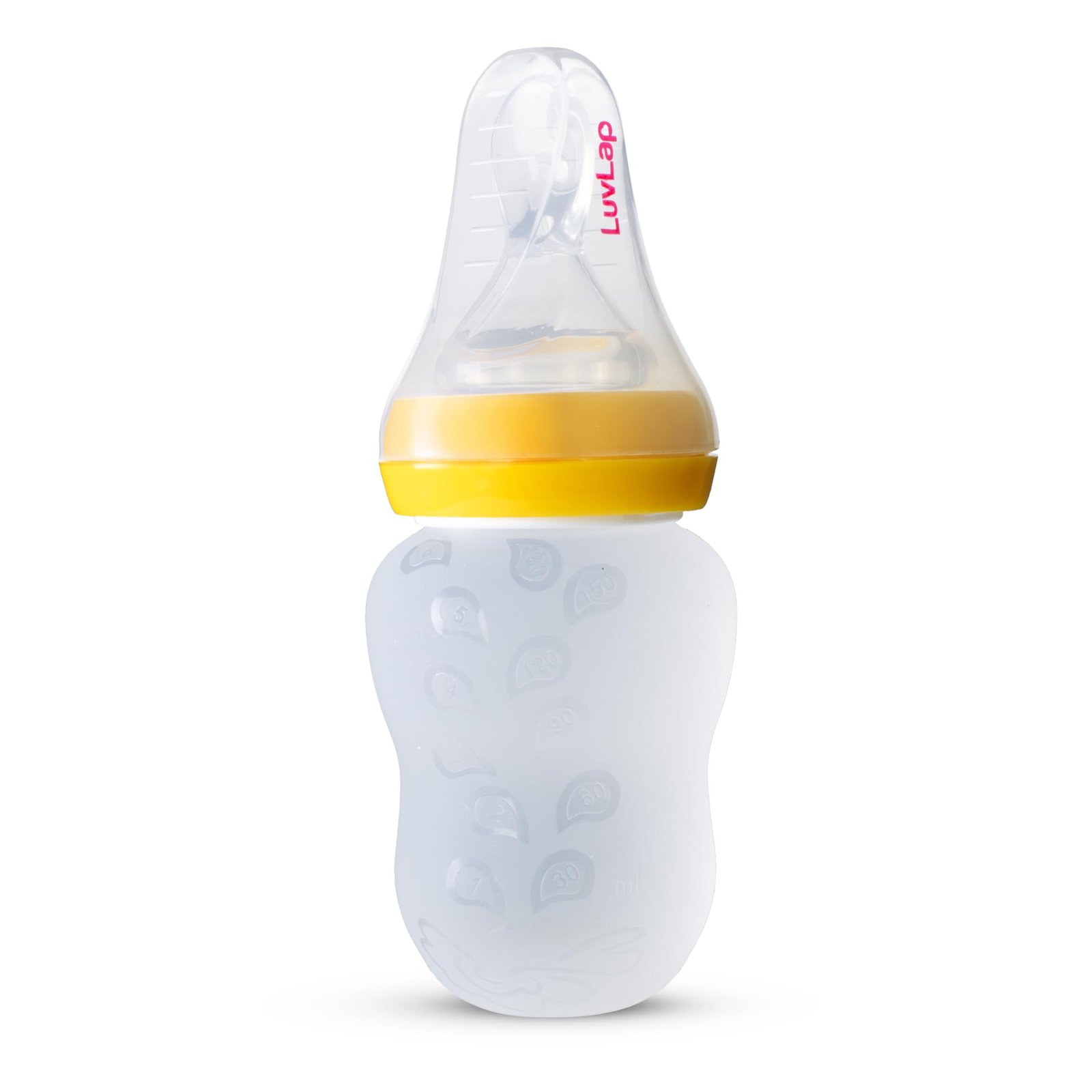 LuvLap Feeding Spoon with Squeezy Food Grade Silicone Feeder Bottle, for Infant Baby, 180ml, BPA Free