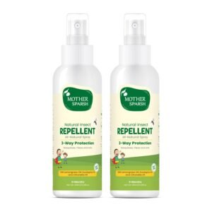 Mother Sparsh Natural Insect Repellent for Babies, Herbal Armor, 100% Protection from Mosquitoes, Fleas and Ants, 100 ml, (Pack of 2)