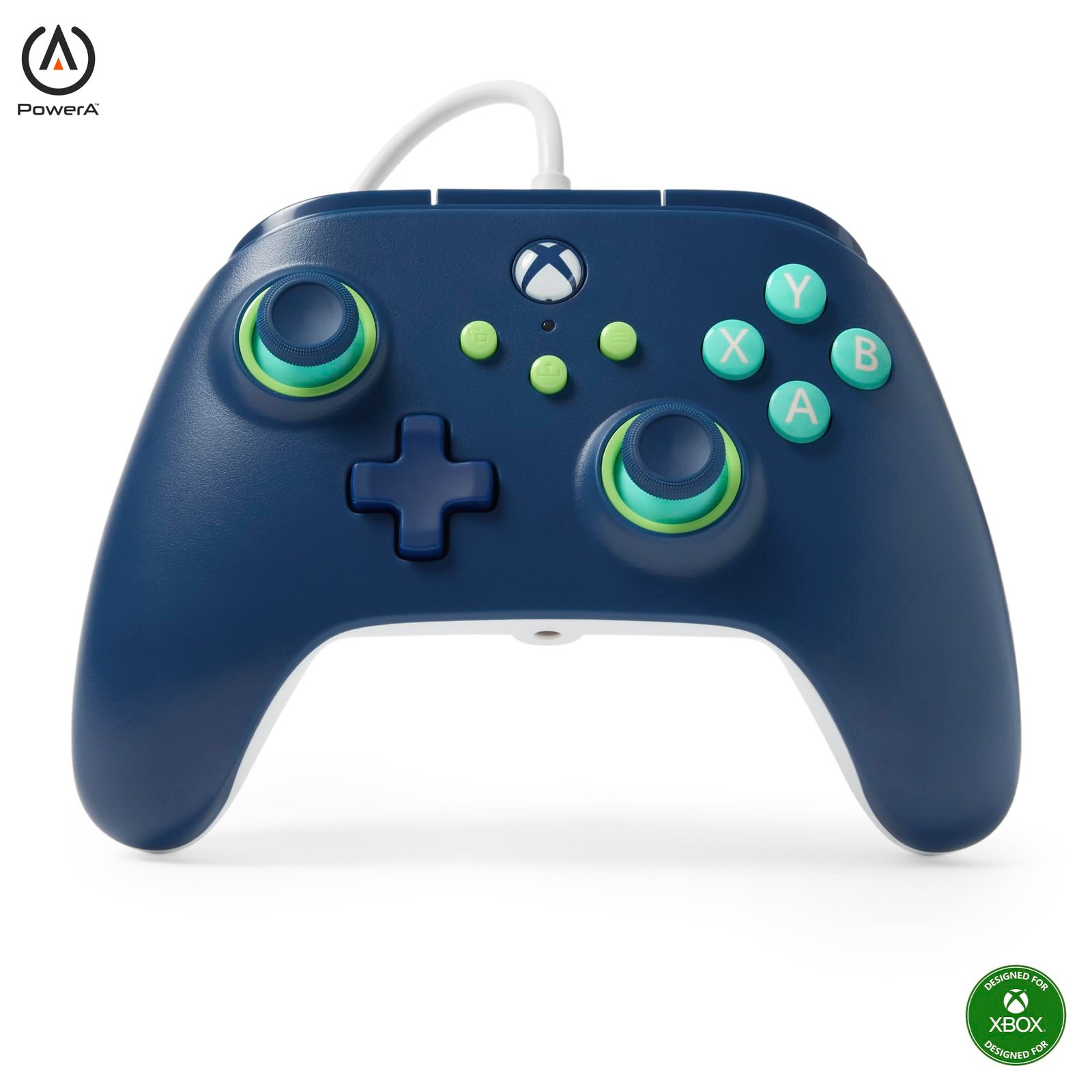 PowerA Wired Gaming Controller for Xbox Series X/S, Xbox One, PC, Windows 10/11, Mariner Blue (Officially Licensed)