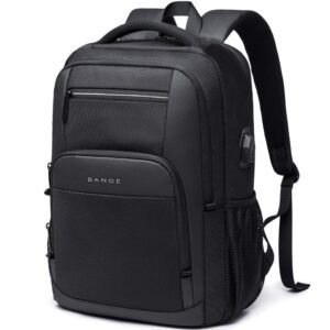 Red Lemon Swiss Cut Design 15.6″ Laptop Backpack for Men and Women, Stylish 26L Capacity, USB Charging Port, Anti-Theft Pocket & Accessories Organizer