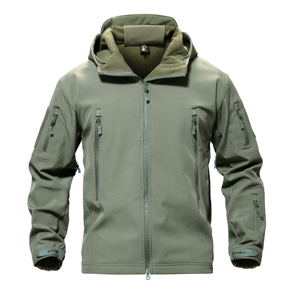 MAGCOMSEN Men’s Tactical Softshell Jacket, Combat Fleece Jacket, Military BDU Jacket, Airsoft Paintball Jacket, Hiking Jacket, Outdoor Winter Jacket for Camping, Hunting, Trekking