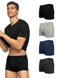 XYXX Men’s Uno Micromodal Antimicrobial Trunks | Snug Fit, 4-Way Stretch & No-Marks Waistband Underwear for Men Combo (Pack of 5)