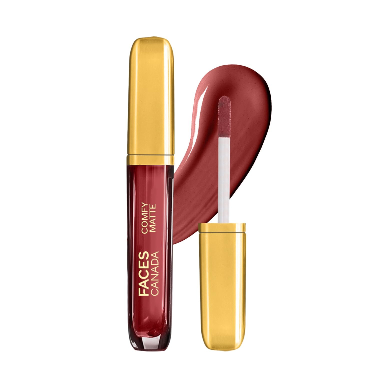 FACESCANADA FACES CANADA Comfy Matte Liquid Lipstick – Note To Self 07, 3 ml | Comfortable 10HR Longstay Intense Color Almond Oil & Vitamin E Infused Super Smooth No Dryness Alcohol 07