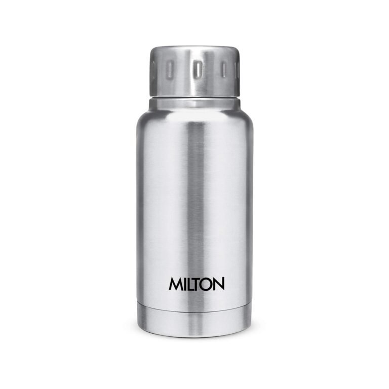 Milton Elfin 160 Thermosteel Water Bottle 160 ml, 24 Hr Hot and Cold I Leak Proof Lid, ISI Certified I Vacuum Insulated I for Office, Gym, School I Silver