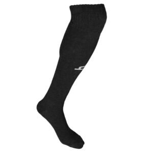 HEELIUM Bamboo Football Socks For Men & Women, Odour Free, Superior Grip & Cushioned Base, 3X Softer Than Cotton Stockings – Knee Length, Black