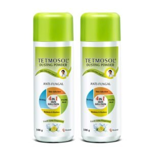 Tetmosol Anti-fungal Dusting Powder – for daily use – fights skin infections, prickly heat, itching – Pack of 2 (2x100gms)