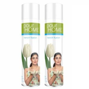 POUR HOME French Fusion Room Air Freshener Spray – 220ML Each (Pack of 2) | Long-Lasting Fragrance – Reduces Odours – Suitable for Home & Office