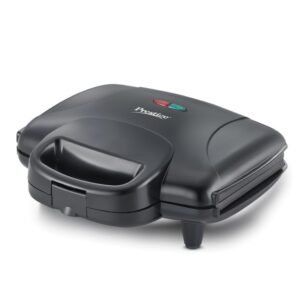 Prestige PGMFD 800 Watt Grill Sandwich Toaster | Non-Stick Grill Plates | Heat Resistant Bakelite Body | Auto Cut Off | Power & Ready Indicators | Easy to Clean | Black | 1Y Warranty | ISI Certified
