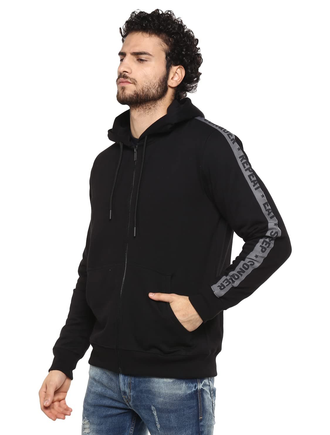 Alan Jones Clothing Men’s Taped Cotton Hooded Sweatshirt