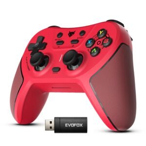 EvoFox One S V2 Universal 3-Mode Wireless Gaming Controller,1000Hz HallSense™ Precision Joysticks, BT, 2.4GHz & Wired, Macros, Fast Type-C Charging, PC, Mobile, Android TV, PS4 & Console Gaming