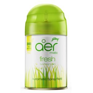 Godrej aer Matic Automatic Room Fresheners Refill Pack | Fresh Lush Green | 2000 Sprays Guaranteed | Lasts up to 60 days (210ml)