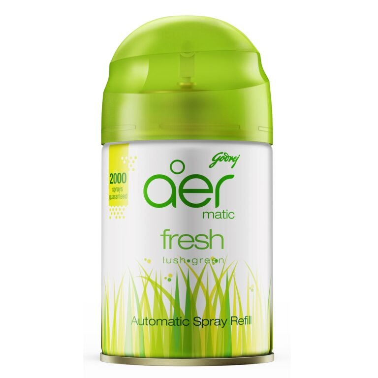 Godrej aer Matic Automatic Room Fresheners Refill Pack | Fresh Lush Green | 2000 Sprays Guaranteed | Lasts up to 60 days (210ml)