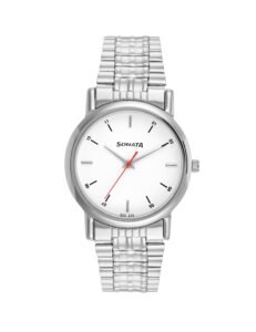 Sonata Analog White Dial Men’s Watch -NJ7987SM03W