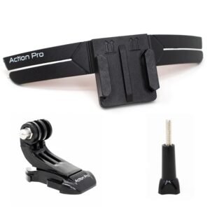 Action Pro 3M Helmet Chin Mount Strap Compatible with GoPro Hero 13/12/11/10/9/8/7/6/5/4, Insta360, SJCAM & DJI Osmo Action Cameras and Smartphones
