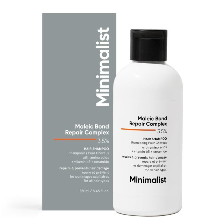Minimalist Bond Repair Shampoo for Damaged & Chemically Treated Hair | Maleic Acid + Amino Acids + Ceramides | Strengthens Hair, Reduces Breakage | Sulfate-Free Repair Care | 250 ml