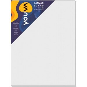 YOUVA Navneet Primed Canvas Board for Acrylic and Oil Colour Painting | 12×16 inch | for Students and Budding Artists (12×16 inch | Pack Of 1)