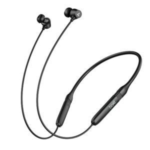 boAt Rockerz 301 ANC, (~30dB) ANC, 13mm Drivers,ENx, 40ms Low Latency, Hall Switch, App Support, Bluetooth Neckband, Wireless with Mic Earphones (Onyx Black)