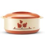MILTON Orchid 1500 Inner Steel Casserole, 1260 ml, Light Brown | PU Insulated | BPA Free |Odour Proof | Food Grade | Easy to Carry | Easy to Store | Ideal for Chapatti | Roti | Curd Maker