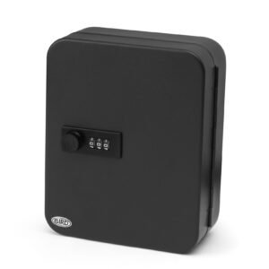 BIRD Carbon Steel Combination Key Cabinet, Wall Mounted 20 Key Cabinet Safe Storage Of Keys At Home Or Office, Black