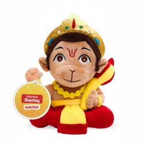 Panda’s Box Mantra Chanting Baby Hanuman Soft Toys for Kids | Musical Stuffed Plush Toy for Girl & Boy | Non-Toxic, Safe | Best Birthday Gift for Newborn, Infants & Toddlers |Teddy Bear (Small)