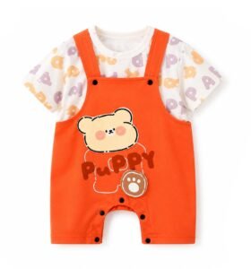 Bold N Elegant Cute Cartoon Bibshorts Dungaree Baby Boy Girl Clothing Tshirt Shorts for little Kids