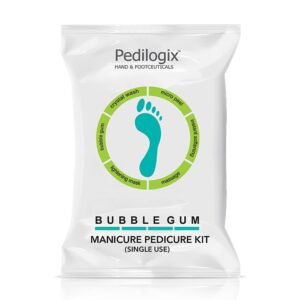 O3+ Pedilogix Bubblegum Manicure Pedicure Kit for Hand and Feet Lightening, Softening and Massage (1 Pc, 55 g 10ML)