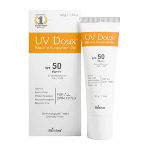 UV Doux Silicone Sunscreen Gel SPF 50 PA+++|India’s No.1 Dermatologist Recommended Brand|Invitro,In-Vivo Tested|UVA/UVB Protection, Benzene Free|No White Cast |Oily & Acne-Prone Skin |50 g
