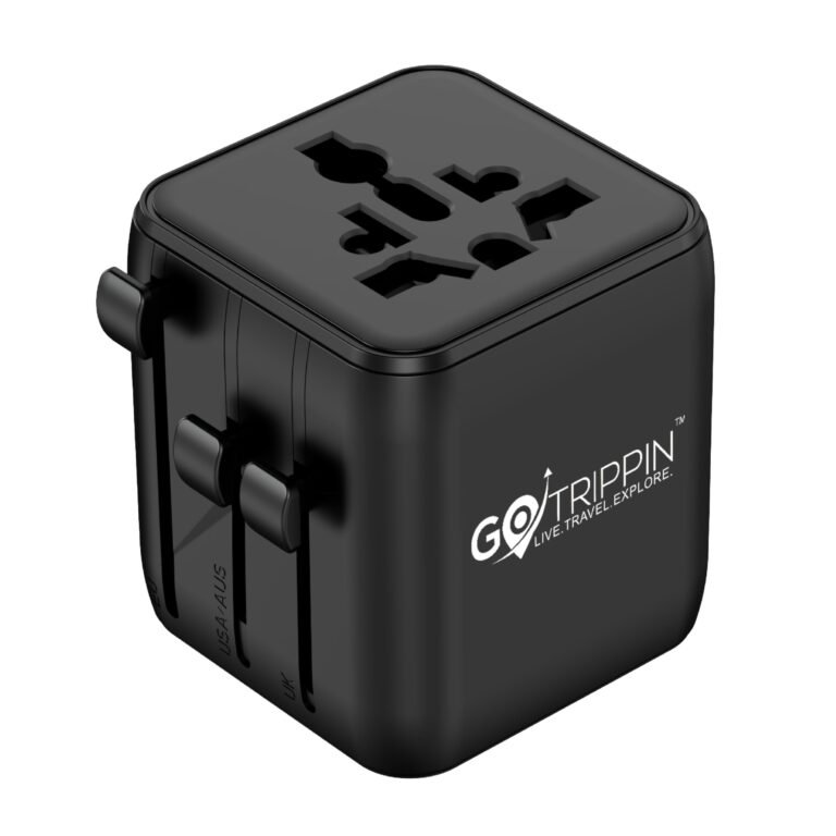 Gotrippin Universal Charger Adapter – 2500w High Power, Extra USA/Japan Socket – International Worldwide All in One Travel Plug with Universal Socket for US, Canada,UK, Europe, Dubai, and More