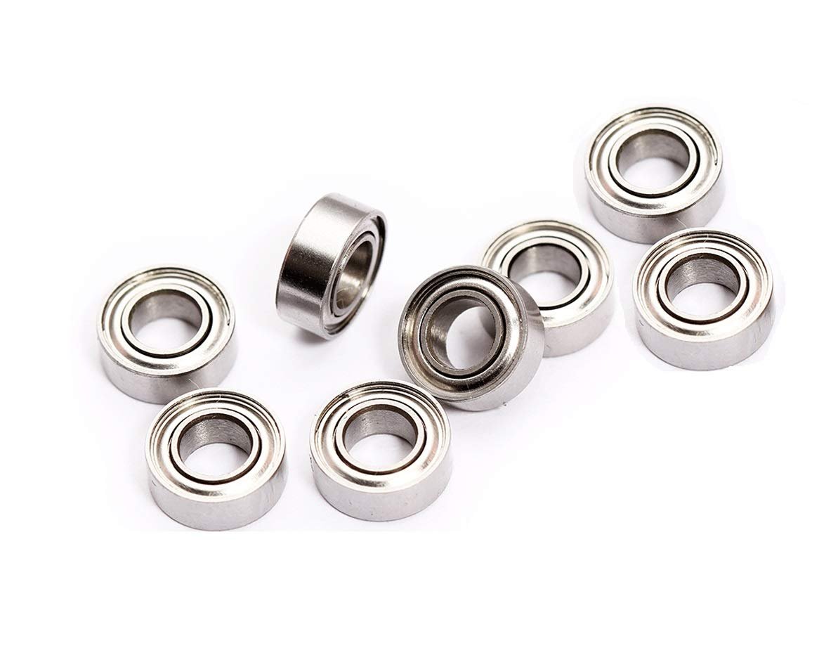 Invento 8Pcs MR128ZZ 8x12x3.5mm for 8mm Rod Radial Ball Bearings CNC/Robotics/DIY Projects