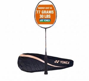 Yonex Nanoray Light 18i Graphite Badminton Racquet with Free Full Cover (77 Grams, 30 Lbs Tension, Black)