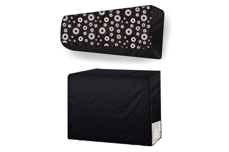 Anpro AC Cover Waterproof Set for 1.5 ton Capacity Indoor and Outdoor Unit, Black.