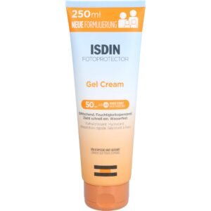 ISDIN Fotoprotector Gel Cream SPF 50 – Broad Spectrum Body & Face Sunscreen – Highly Hydrating, Fast-Absorbing & Refreshing Formula for All Skin Types – 250ml