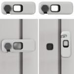 2 Pack Child Safe Fridge Lock, Fridge Locks for Kids with Adhesive Pads, Baby Safety Locks for Refrigerators, Cabinets, Drawers, Double Doors and More