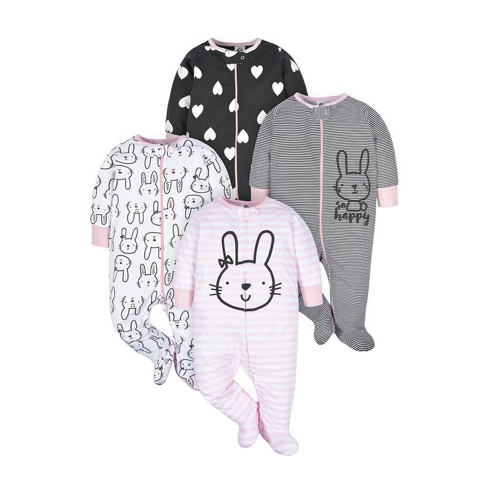 Gerber Boys’ Sleep 4 Pack Play Footie