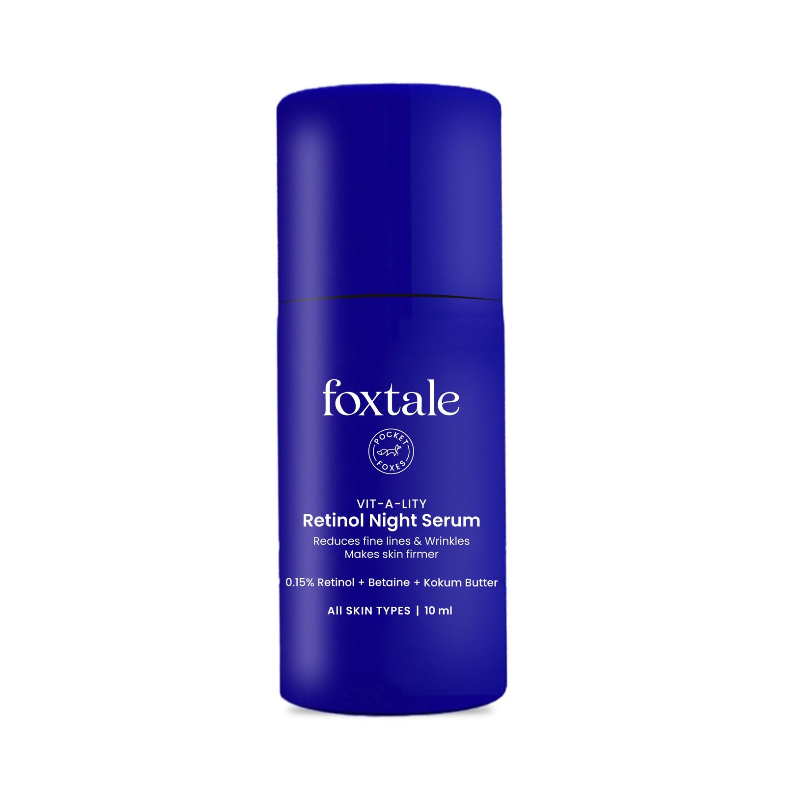 Foxtale 0.15% Beginner Friendly Retinol Night Serum | Anti-Aging Night Cream | Reduces Fine Lines and Wrinkles | No Purging | For Younger-looking Skin | Men & Women | All Skin Types – 10 ml
