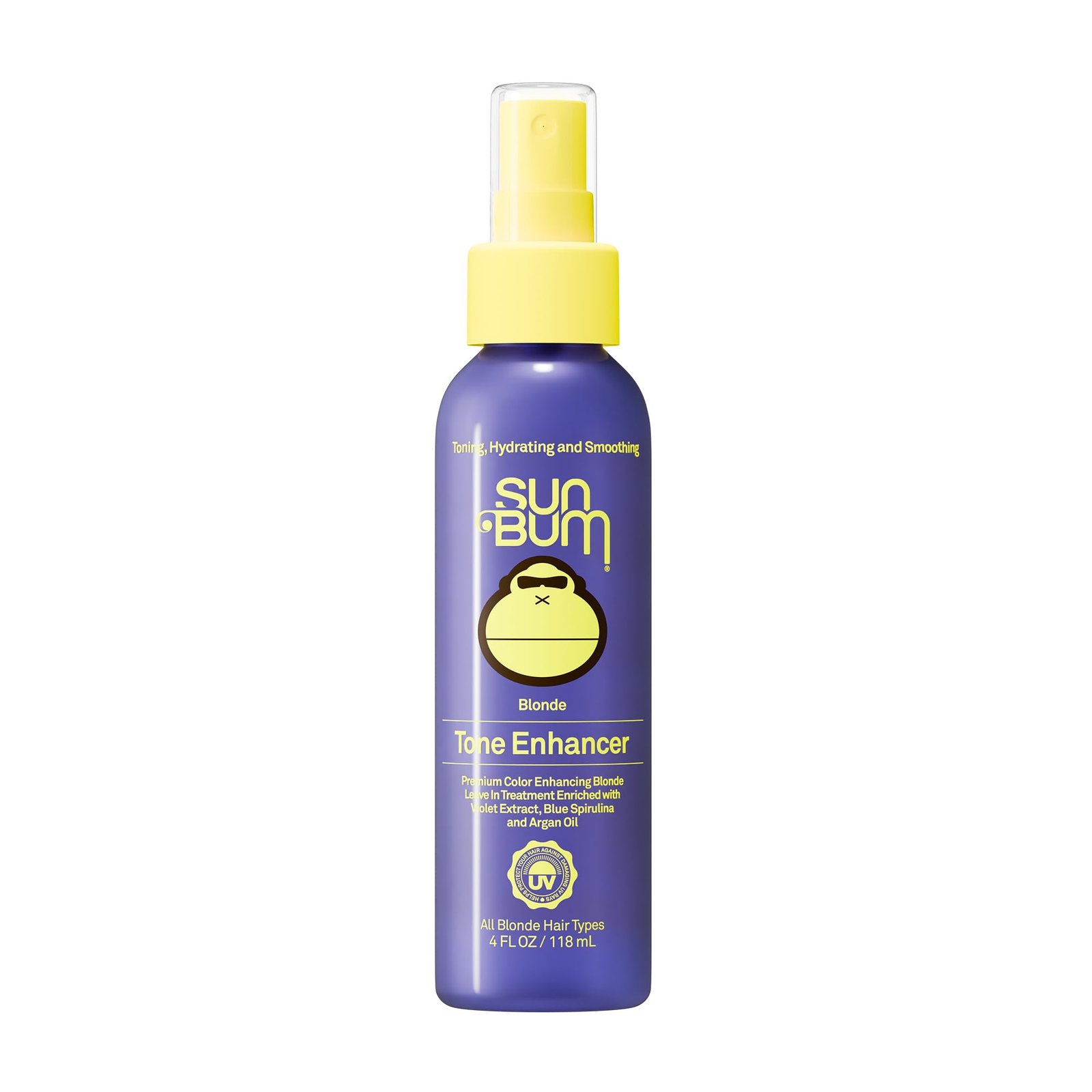Sun Bum Blonde Tone Enhancer, Color Enhancing Blonde Leave In Hair Treatment Spray, Paraben Free, Sulfate Free, 4 FL OZ Spray Bottle, 1 Count