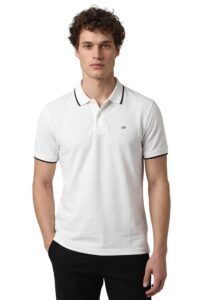 Peter England Men’s Snug Fit Solid Polo T-Shirt with Coloured Collar Tipping| Cotton Rich| Premium Pique Weave