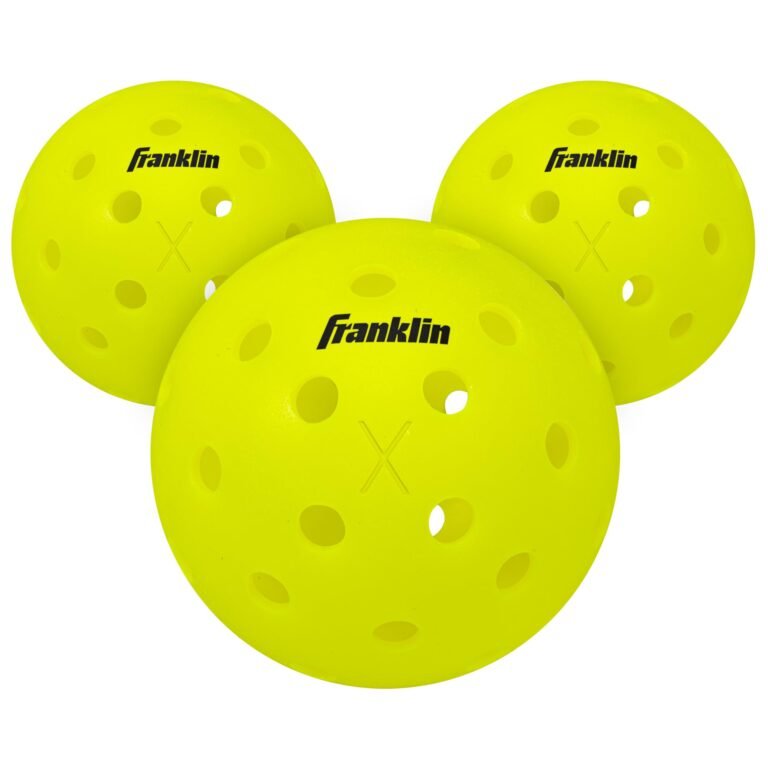 Franklin Sports Plastic X-40 Performance Outdoor Pickleballs, Yellow