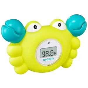 Aycorn Digital Baby Bath And Room Thermometer. Fast Accurate Water Readings With Led Warning Alarm Ensures Your Child’S Safety. Cute Floating Bathtub Toy Makes Perfect Bathtime Fun For Infants