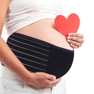 Belly Band for Pregnancy Maternity Belt Pregnancy Support Belt Bump Band Abdominal Brace Belt – Relieve Lower Back , Pelvic and Hip Pain ( Breathable / Adjustable ) (Black)