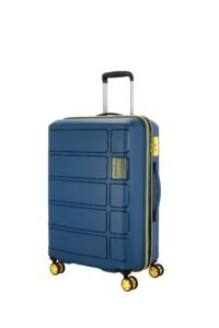 Kamiliant by American Tourister Harrier Zing|Trolley Bag Check-In Medium Size (68 cms) for Travel| Hard Case Polypropylene (PP) Suitcase|360° 8-Wheel Spinner Luggage Trolley|Combination Lock|Navy Blue
