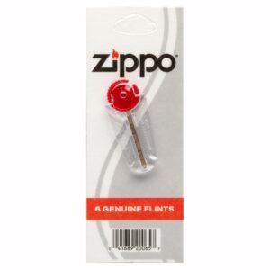 Zippo Metal Genuine 6 Flints in One Cardholder (Pack of 1)