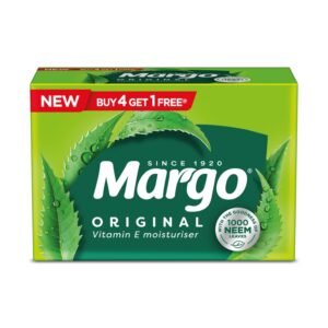 Margo Original Neem Soap 100g X 5 | Powered With Goodness of 1000 Natural Neem Leaves | Soap for Clear and Beautiful Skin | Infused with Vitamin E for Moisturising