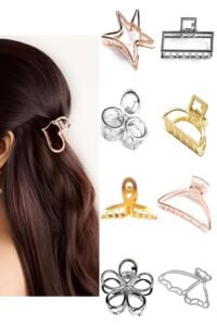 THE MARKETVILLA Hair Clips for Woman Metal – Pack of 8, Clature for Girls