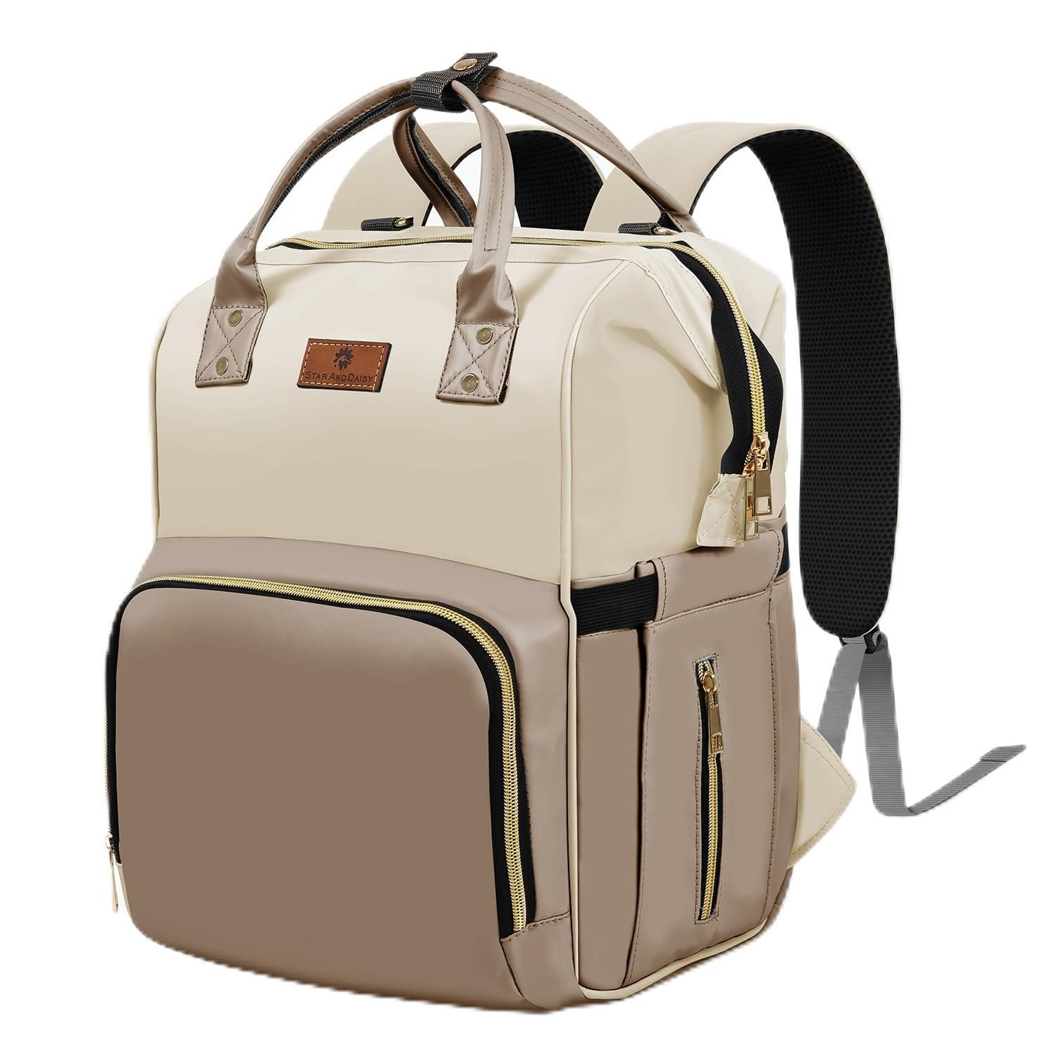 StarAndDaisy Diaper Bag for Mothers for Travel – 27L Lightweight Waterproof Leatherite Diaper Bag/Baby Bag for Mother Travel with 15 Multi-Purpose Pockets & Quick Access Diaper Pocket