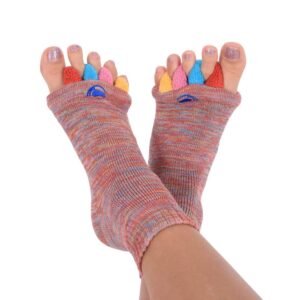 Original Foot Alignment Socks Multi Color (Womens 10+/Mens 10+)Happy Feet (Large)