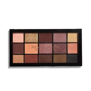 Makeup Revolution Reloaded Velvet Rose Eyeshadow Palette | 15 Highly Pigmented Matte, Shimmer & Metallic Shades | Long Lasting Blendable Eye Makeup | Warm Nude & Rose Tones | Travel Friendly Palette