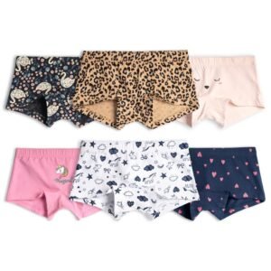Real Basics Girl’s Cotton Multicoluor Boyshorts (Pack of 6)
