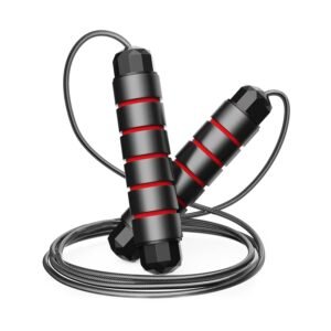 Boldfit Skipping Rope for Men, Women & Children – Jump Rope for Exercise Workout & Weight Loss – Tangle Free Jumping Rope for Kids, Red
